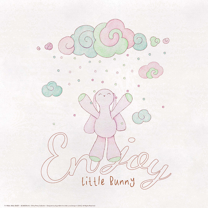 Minty Pinky Poster Set with Personalized Name Print