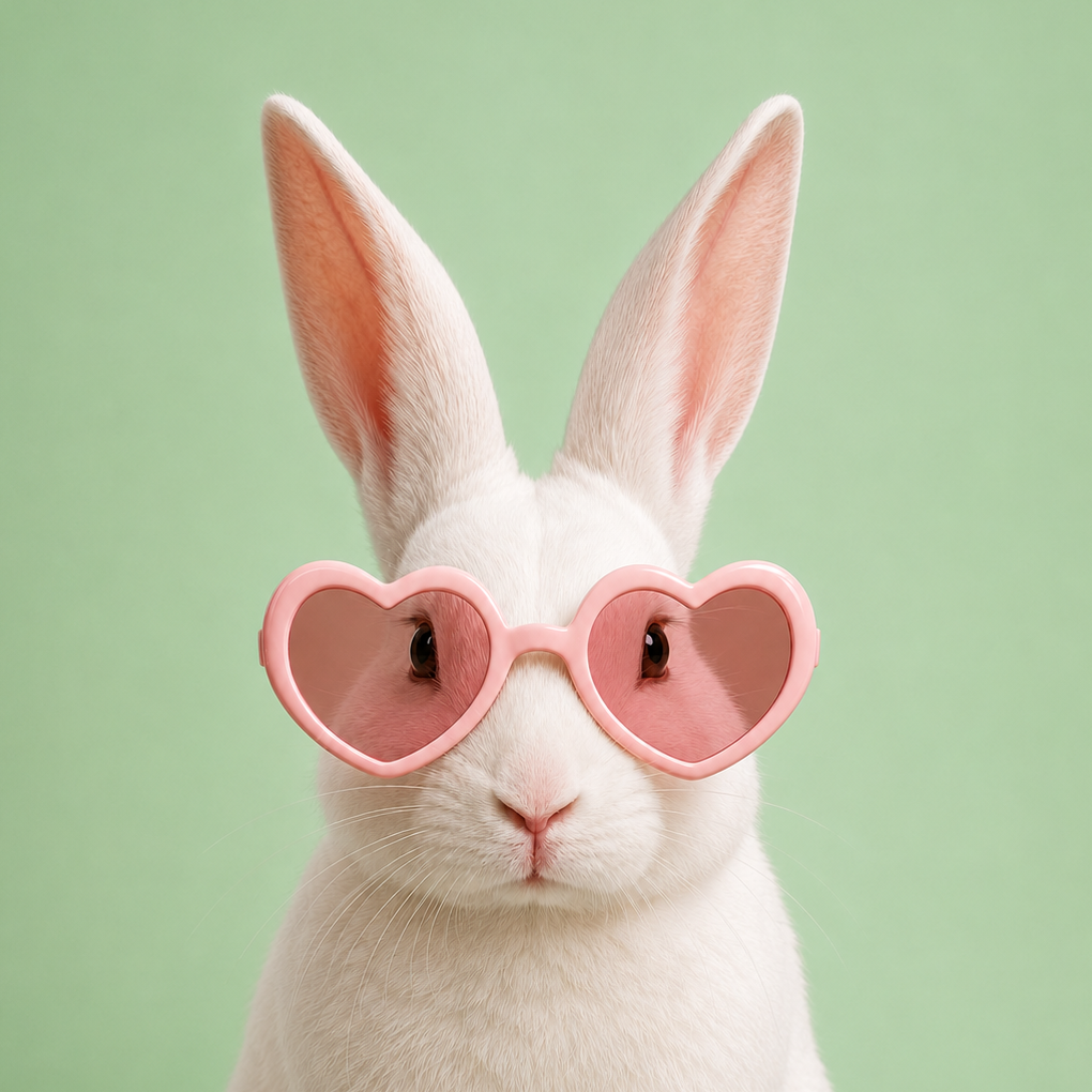 Cool Rabbit Printable Wall Art | Cute Bunny Nursery Print | Minty Pinky Collection